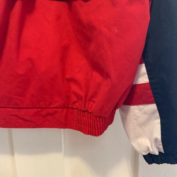 Vintage 90s Original Windbreaker brand red white and blue zip up jacket coat xl - Picture 7 of 8